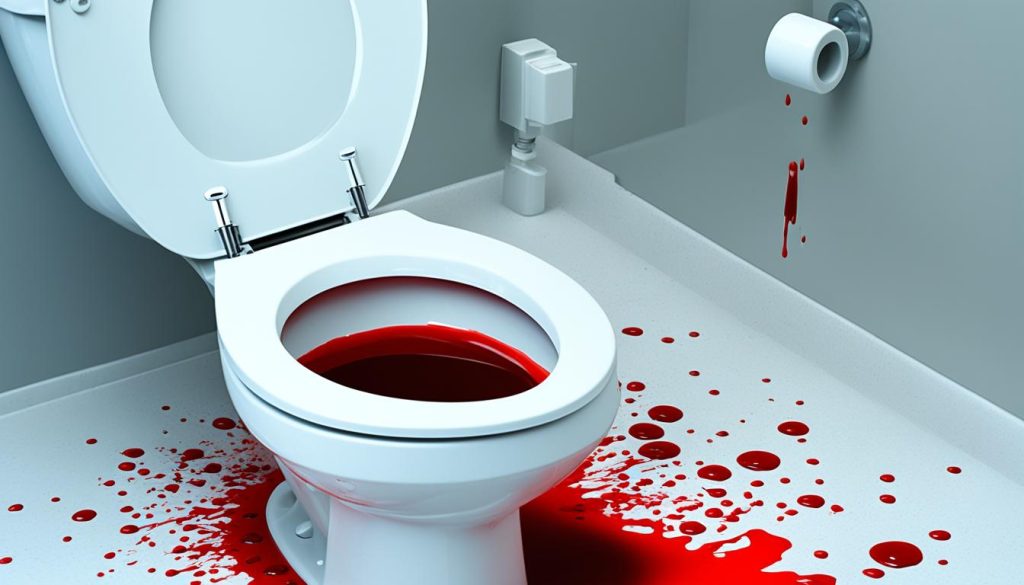 blood in toilet no pain causes