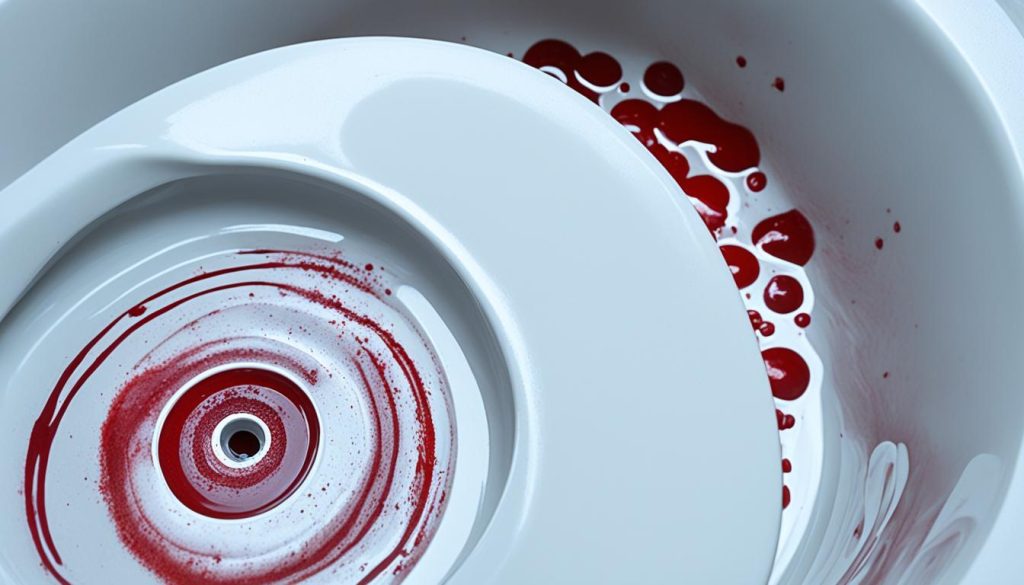 blood in toilet no pain causes